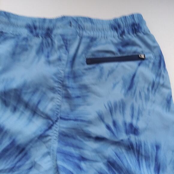 Eddie Bauer Mid Waist Drawstring Active Hybrid Shorts Navy Tie Dye Size 8 - Picture 6 of 8